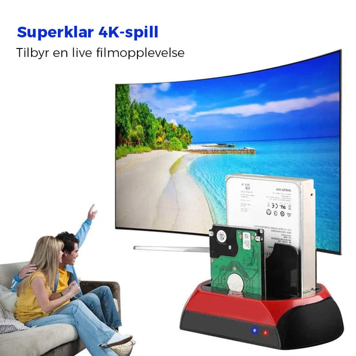 Dokkingstasjon for Harddisk - Plug &amp; Play | Hastig Kloning