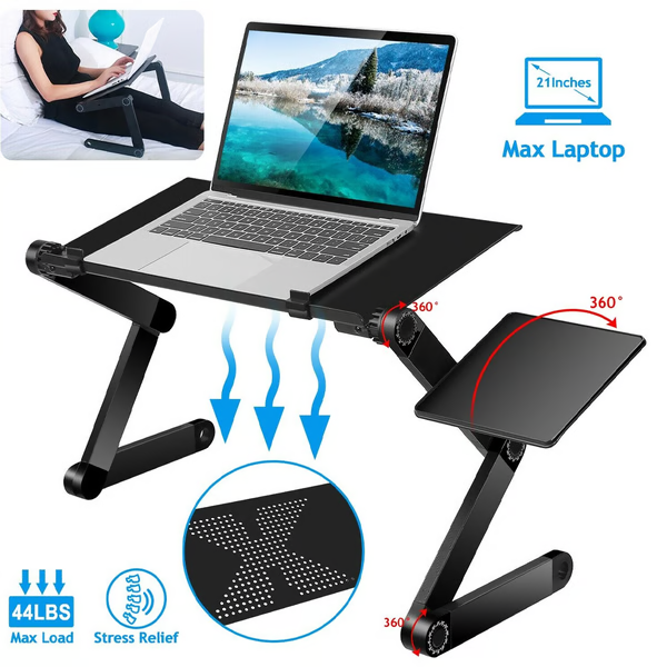 Bærbar Laptop Stativ med Justerbare Ben