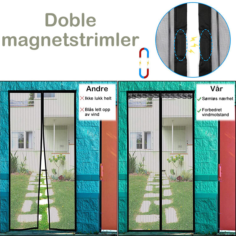 Magnetisk Skjermdør | Borrelås | Premium Mesh