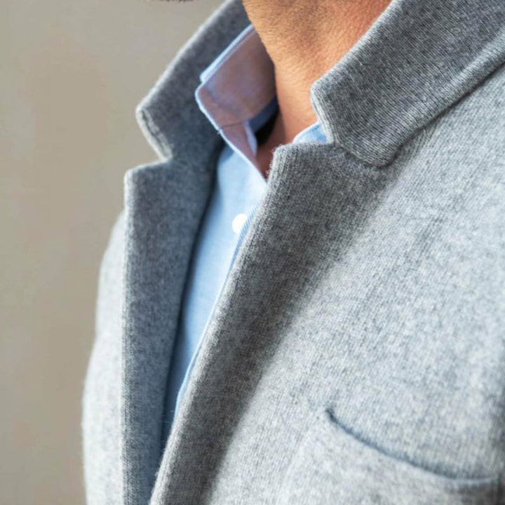 Tidløs Vintage Cardigan Jakke for Menn med Klassisk Krage