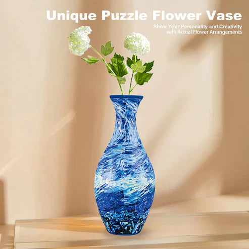 3D Puslespillvase for Hjemmet – Unik og Kreativ Blomsterdekorasjon