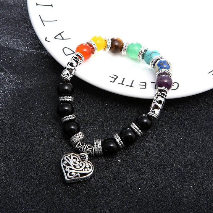 Unisex Chakra Steinarmbånd for Balanse og Energi