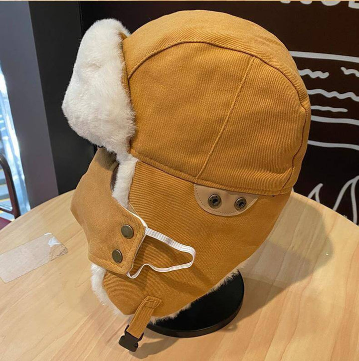 Unisex Pilotlue med briller - Klassisk Trapper Hatt