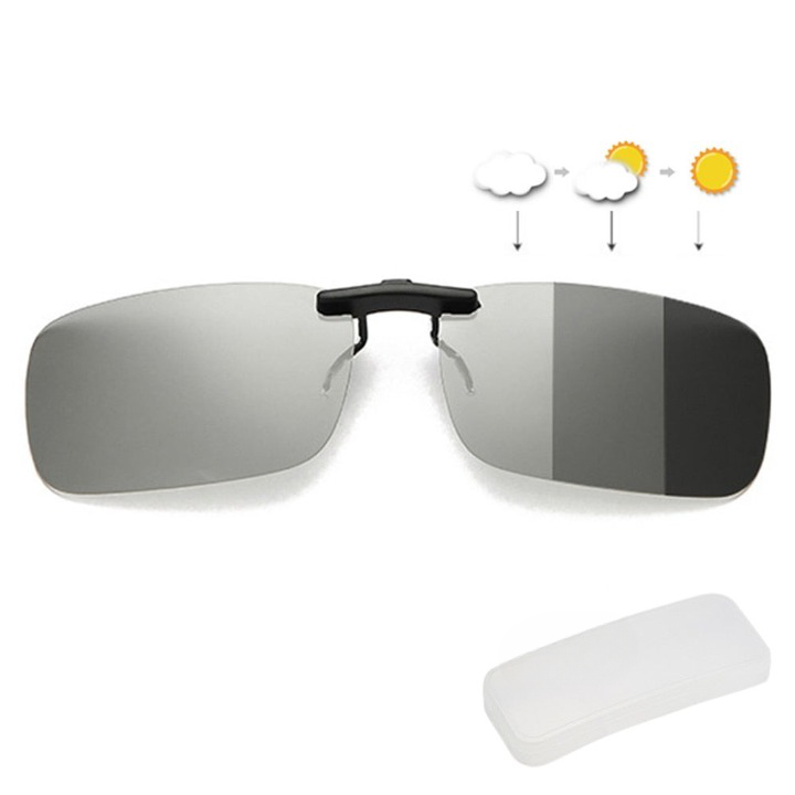 Unisex polariserte klips-solbriller for forbedret syn